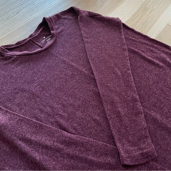 AEO Soft&Sexy Plush Long-Sleeve Merlot - Picture 2 of 8